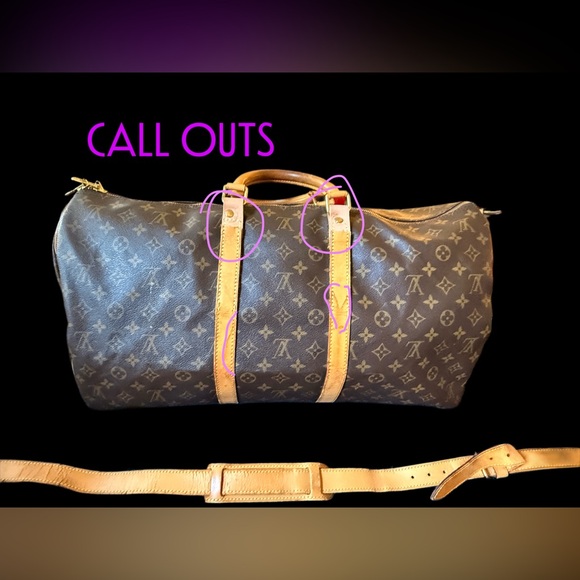 Auth Louis Vuitton Monogram Keepall Bandouliere 55 Boston Bag - Picture 5 of 16